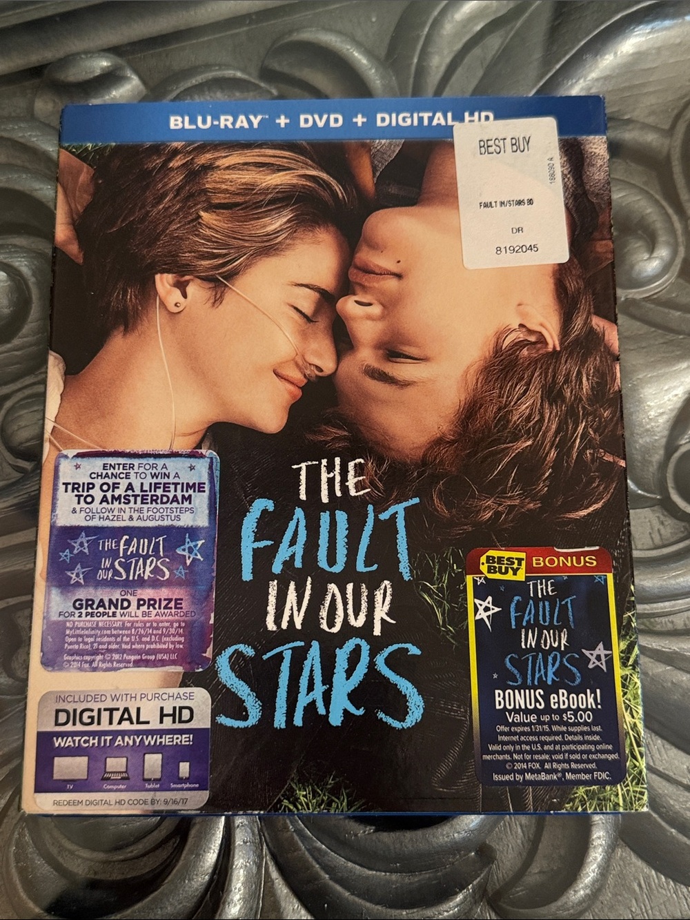 The Fault in Our Stars Blu-ray DVD Movie Blue Cover